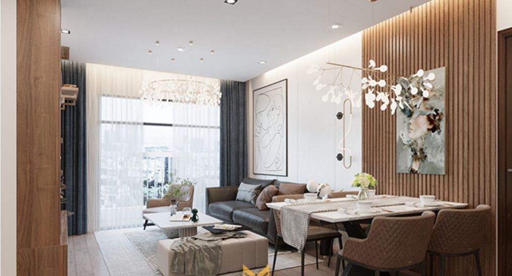 Cho thuê căn hộ 1 phòng ngủ Noble Crystal Long Biên, thiết kế nội thất tinh tế